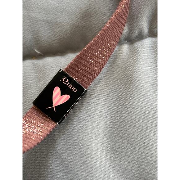 VS mauve body bra with sparkle underwire 32DDD lined perfect NWT - Picture 7 of 9